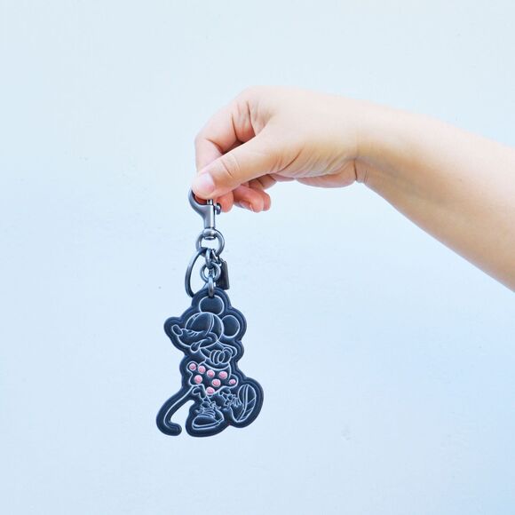 NWT Coach Minnie Rhinestone Keyfob Bag Charm - Picture 3 of 5